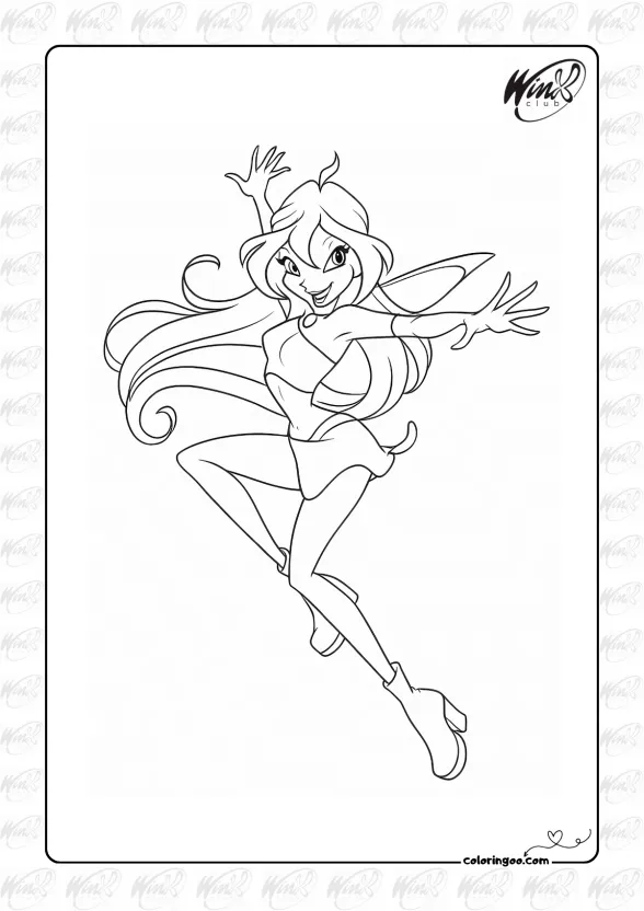 Winx Club Coloring Page 12