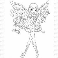 Winx Club Coloring Page 14