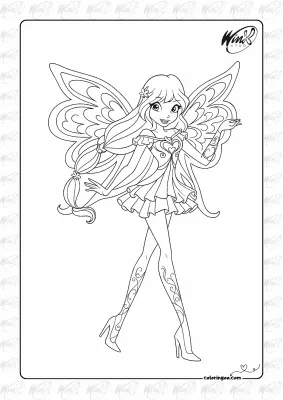 Winx Club Coloring Page 14