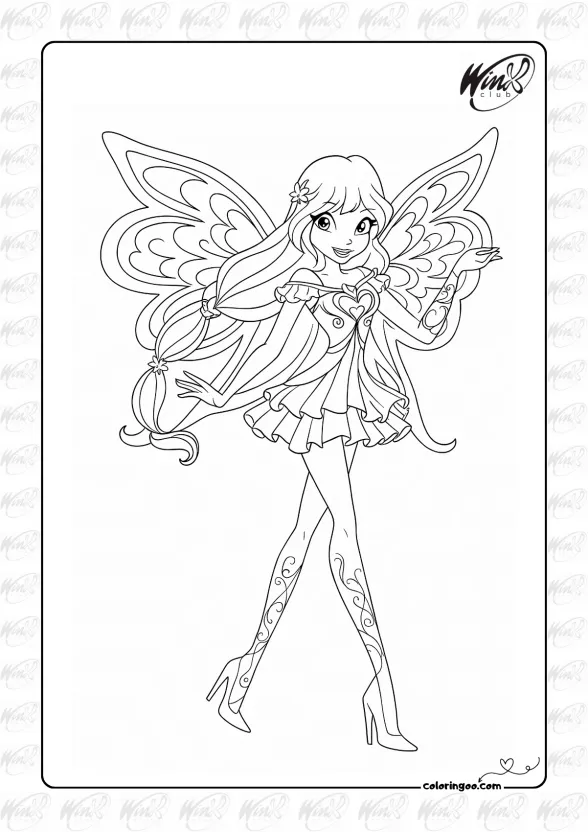 Winx Club Coloring Page 14 1 Winx Club Coloring Page 14
