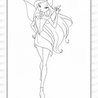 Winx Flora Bloom Coloring Page