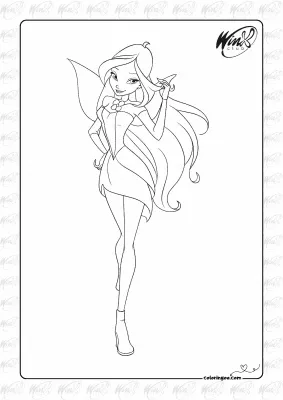 Winx Flora Bloom Coloring Page