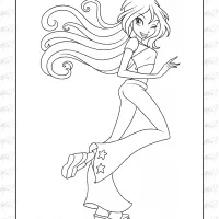 Winx Girl Bloom Coloring Page