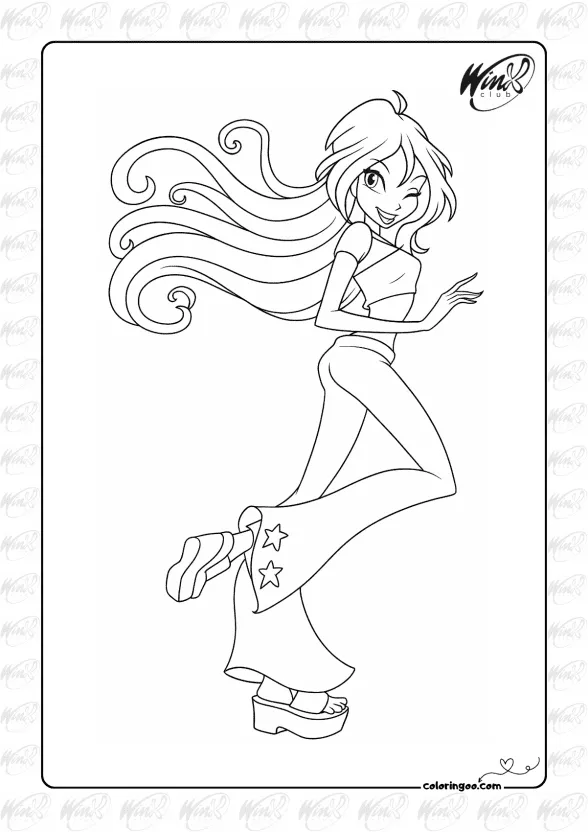 Winx Girl Bloom Coloring Page