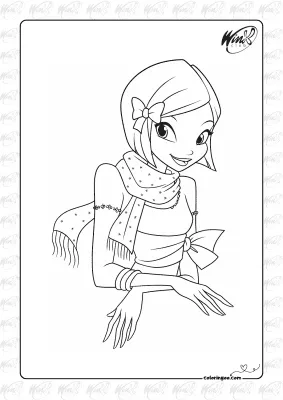 Winx Girl Tecna Coloring Page