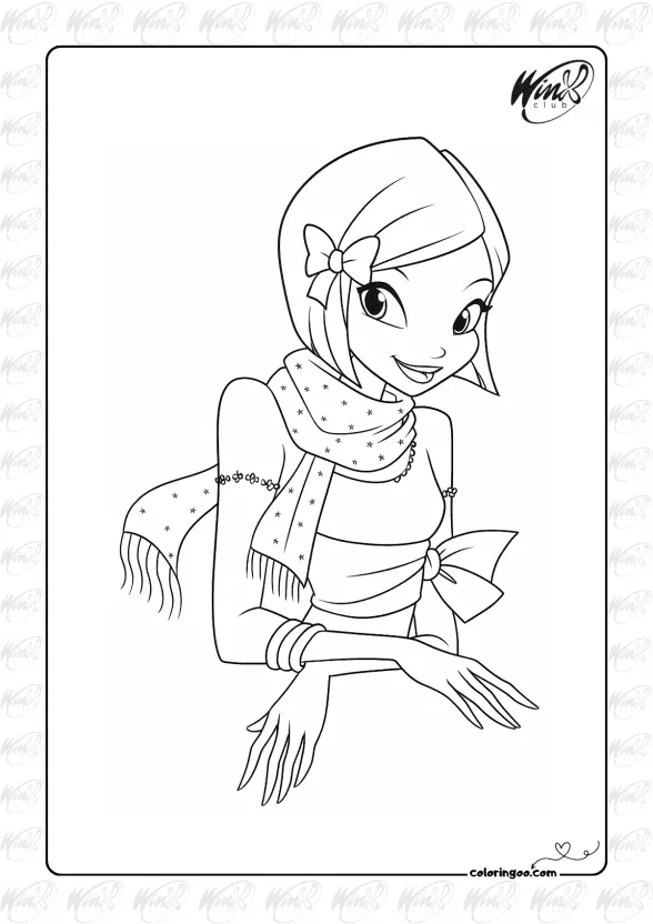 Winx Girl Tecna Coloring Page