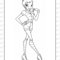 Winx Girl Tecna Coloring Sheet