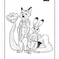 Zootopia 2 Cartoon Coloring Pages 1 Zootopia 2 Cartoon Coloring Pages