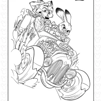 Zootopia 2 Judy and Nick Coloring Pages 6 Zootopia 2 Judy and Nick Coloring Pages