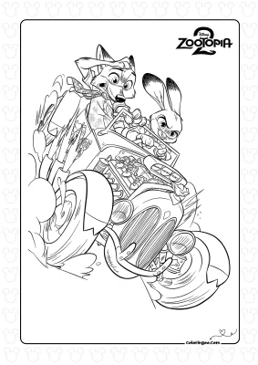 Zootopia 2 Judy and Nick Coloring Pages