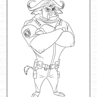 Zootopia Chief Bogo Coloring Page 21 Zootopia Chief Bogo Coloring Page