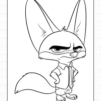 Zootopia Finnick Coloring Page 18 Zootopia Finnick Coloring Page
