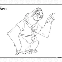 Zootopia Flash Coloring Page 17 Zootopia Flash Coloring Page