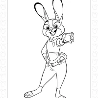 Zootopia Judy Hopps Coloring Page 22 Zootopia Judy Hopps Coloring Page