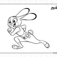 Zootopia Judy Hopps Coloring Sheet 14 Zootopia Judy Hopps Coloring Sheet