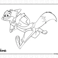 Zootopia Nick Wilde Coloring Sheet 13 Zootopia Nick Wilde Coloring Sheet