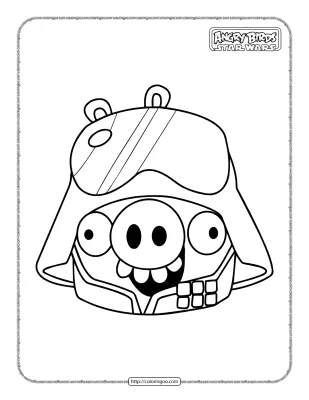 A Piggies Like Darth Vader Star Wars Coloring