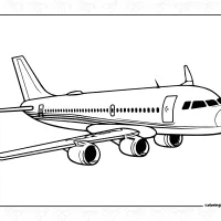 airplane outline coloring page