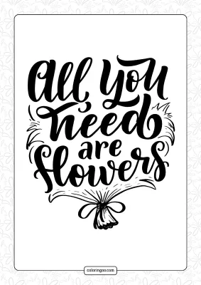 All You Need Are Flowers