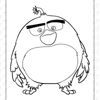 angry birds bomb coloring pages