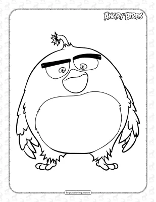 Angry Birds Bomb Coloring Pages