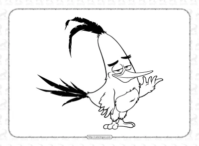 Angry Birds Chuck Coloring Activities