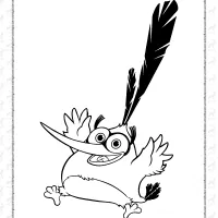 angry birds chuck coloring pages