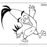 angry birds chuck coloring sheet