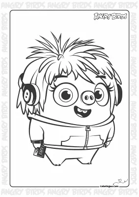Angry Birds Courtney Coloring Page