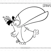 angry birds hal boomerang bird coloring page