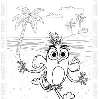 angry birds silver coloring page