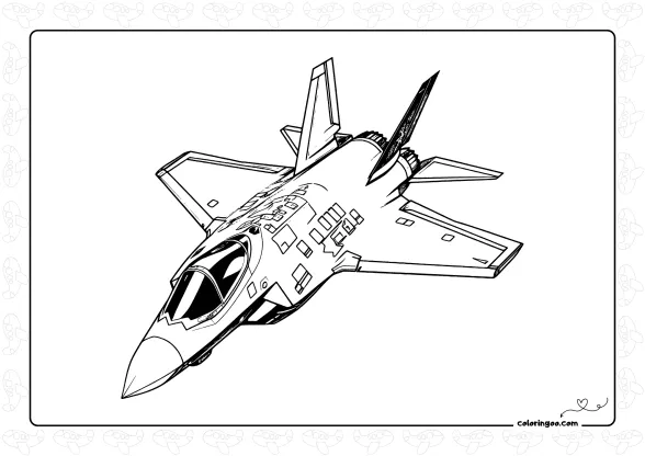 army plane coloring page