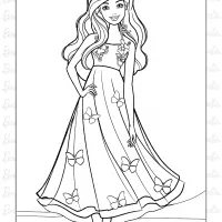 barbie in a butterfly dress