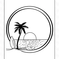 Beach Circle Coloring Page 26 beach circle coloring page