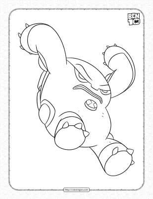 Ben 10 Cannonbolt Coloring Activities for Kids