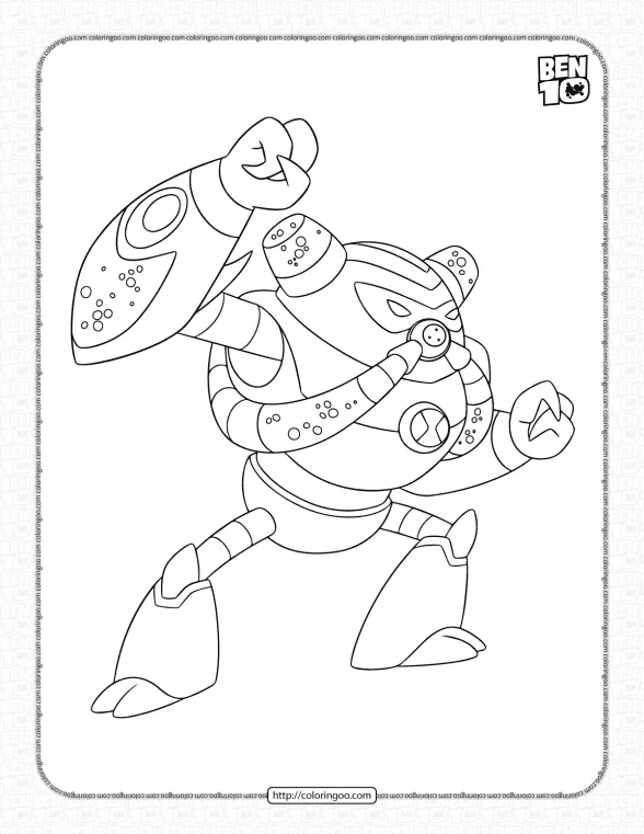 Ben 10 Overflow Coloring Pages for Kids 1 ben 10 overflow coloring pages for kids