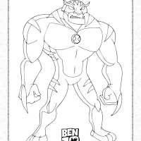 Ben 10 Rath Pdf Coloring Page for Kids 14 ben 10 rath pdf coloring page for kids