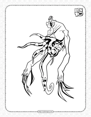 Ben 10 Zs’sKayr Coloring Page