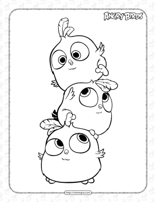 Blue Birds Jay Jake and Jim Coloring Page