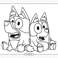 bluey and bingo coloring sheet