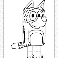 bluey bandit coloring pages