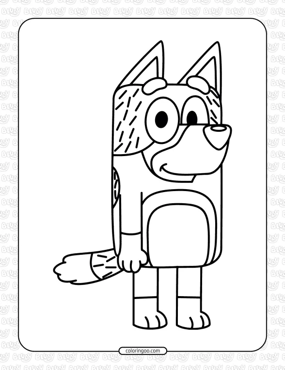 Bluey Bandit Coloring Pages 1 bluey bandit coloring pages
