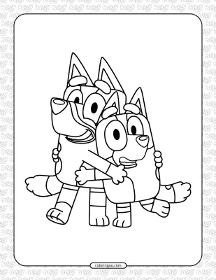 Bluey Bingo Besty Coloring Pages