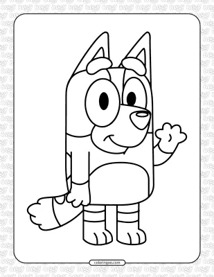 Bluey Bingo Coloring Sheet