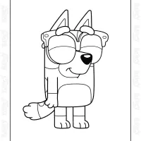 bluey bingo glasses coloring page