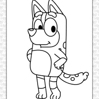 bluey chilli coloring pages