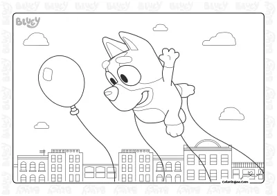 Bluey Parade Coloring Page