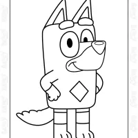 bluey rusty colouring page
