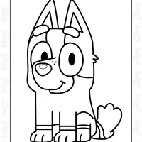 bluey socks coloring page