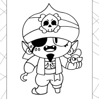 brawl stars pirate gene coloring page